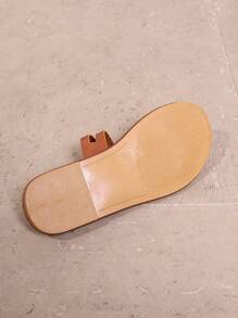 Women's Criss-Cross Strap Flat Sandals, Casual Thong Flip Flops, Simple Thin Strap Beach Shoes