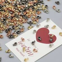 100 pièces Grandes perles d'espacement en plastique CCB avec boucle simple, accessoires de fabrication de bijoux DIY pour bracelets et colliers