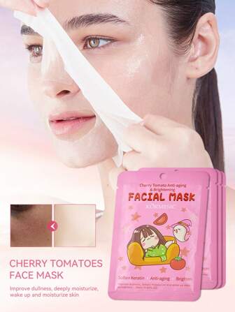 3pcs Fruit Moisturizing, Hydrating And Firming Mask Can Lighten And Tighten The Skin For Both Men And Women, Improve Darkness, Deeply Moisturize, Wake Up And Moisturize The Skin