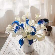 1 pièce de fleurs artificielles, faux lys de Calla, décoration florale pour la maison, décoration de mariage. Signification : pureté, noblesse, amour, espoir, résilience, humilité