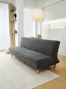 1pc Jacquard Sofa Bed Cover, High Elasticity Easy Installation, Multi-Size, All-Season, Prevents Pet Scratch, Foldable Sofa Bed Slipcover For Decorating Living Room Sofa