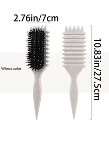 1 pieza Peine, hecho de tallos de nailon y trigo sarraceno, es un regalo perfecto para el Día de San Valentín. Presenta una función de masaje y se puede usar tanto en cabello seco como húmedo para desenredar y alisar el cabello sin nudos. Compacto y conveniente, fácil de transportar