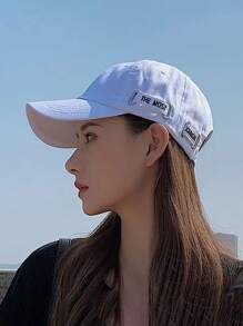 可调节女士棒球帽，刺绣设计，轻便防晒，休闲棒球帽，适合户外活动 - 彩色 - 查看 16