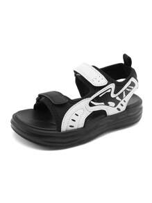 全新夏季儿童户外凉鞋防滑男童鞋时尚软底舒适百搭沙滩鞋 - 黑色 - 查看 6