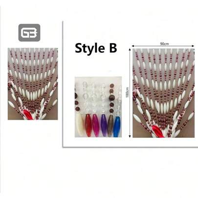 Verschiedene Stile 90cmx180cm (20 Stück) Acryl-Perlenvorhang, Moskito-abweisender Türvorhang, Schlafzimmer-Haushalt-Hängevorhang, Kunststoff-Nicht-Bohr-Anti-Fliegen-Kristall-Raumteiler-Vorhang für Wohnzimmer im Sommer