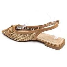 Fashionable Versatile Casual Bow Decor Flat Sandals - Camel - View 4