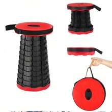 Taburete plegable portátil telescópico asiento camping telescópico ajustable al aire libre rojo, taburete plegable camping taburete asiento pesca senderismo al aire libre, silla plegable taburete plegable para casa camping jardín, taburete telescópico camping pesca silla plegable portátil