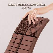 4 合 1 硅胶可分解巧克力棒模具，硅胶蜡融化模具，不粘自制蛋白质和能量棒模具