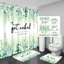 1 szt./4 szt. Kwiatowy wzór roślinny i liściasty wielofunkcyjny zestaw dekoracji łazienkowych, zawiera wodoodporną zasłonę prysznicową z 12 haczykami, matę antypoślizgową, matę podłogową w kształcie litery U, okrągłą pokrywę deski sedesowej, odpowiednią do całej łazienki Kwiaty na Dzień Matki, spersonalizowane prezenty dla mamy, prezenty na ostatnią chwilę, pomysły na Dzień Matki, prezenty na Dzień Matki, ręcznie robione kartki dla mamy, najlepsze prezenty na Dzień Matki poniżej 50 USD