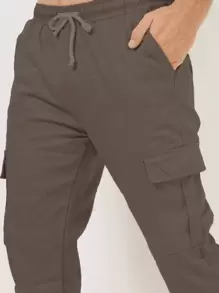 Cargo Skate Pants Khaki Streetwear Retro 6 Bags Aesthetic Pinterest Tumblr Cuffless - xanh quân đội - Xem 1