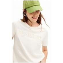 Desigual T-Shirt À Manches Courtes 24SWTK581000-WHT pour Femme en couleur Blanc ✅ Livraison en 3-5 jours