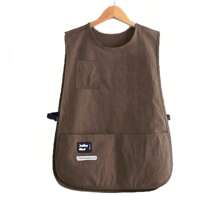 1 pezzo Grembiule impermeabile e antimacchia di stile gilet, in nylon traspirante con maniche, grembiule antisuciume multi-uso per bar/caffetteria