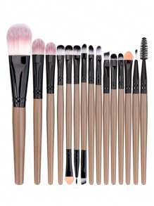 15pcs Professional Makeup Tools Set .Soft Long Aluminum Tube Makeup Brush Set,Powder Brush Contour Brush Blush Brush Highlight Brush Eyeshadow Brush Eyebrow Brush Eyelash Brush Shadow Brush Blending Brush Smudge Brush,Makeup Tools With Soft Fiber For Easy Carrying,Brush For Travel,Gift For Women&Girls