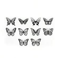 60pcs/20PCS Bright Sticker Butterfly DIY Wedding Cake Topper Happy Birthday Cake Topper For Wedding Birthday Party Cake Decoration
