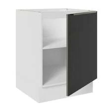Gabinete Bajo Cocina Madesa Lux 60cm Sin Encimera Color Blanco/Negro - Blanco y Negro - Ver 6