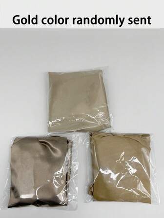 桑蚕丝睡帽、缎面发带、柔软松紧腰桑蚕丝睡衣、适合卷发的丝绸头巾（黑色和金色）家居浴室装饰秋季装饰返校