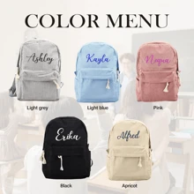 Handmade Corduroy Backpack, Personalized Embroidered School Bags For Kids And Toddlers, Personalized Kid's Backpack,Kid Book Bags With Names