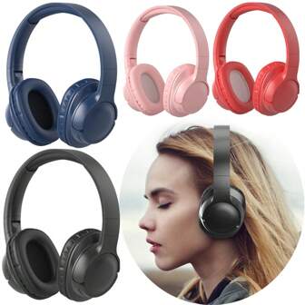 1个复古无线耳机，头戴式无线运动耳机，复古时尚无线立体声耳机，女士款，低音无线耳机，适用于运动和游戏，兼容苹果和安卓手机，HiFi环绕立体声，符合人体工程学设计，轻巧舒适，绝佳礼物