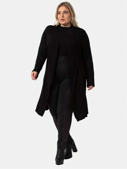 Cardigan Feminino Plus Size Em Viscolycra 103821