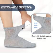3/10 pares de calcetines transpirables para diabetes, calcetines cilíndricos medios sin restricción elástica para hombres y mujeres, regalo de salud, tela de alta elasticidad, calcetines neutros, calcetines con maldición dulce, los grandes calcetines D, calcetines con picos, sin restricción, parte superior tejida plana, cómodos
