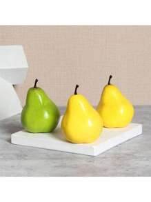 1 pieza/3 piezas Decoración de pato artificial con forma de pera realista, apta para plato de frutas, mesa de cocina del hogar, gabinete, comedor, fiesta, accesorios de fotografía - Multicolor - Ver 5