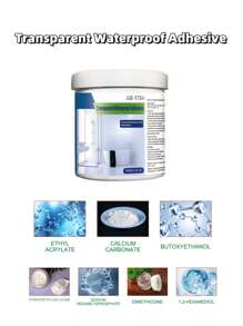 1 Piece Of Transparent Waterproof Adhesive, Transparent Waterproof Coating, Leak-Proof Adhesive For Roofs, Bathrooms, Balconies After Tile Removal. It Is Suitable For Waterproofing Roofs, Bathrooms, Kitchens, And Walls Without Damaging Tiles.