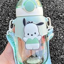 Sanrio Kuromi Water Cup 690ml Cute Plastic Cup With Straw Water Bottle Portable