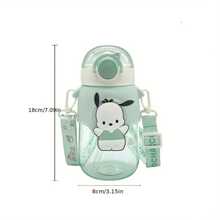 Sanrio Kuromi Water Cup 690ml Cute Plastic Cup With Straw Water Bottle Portable