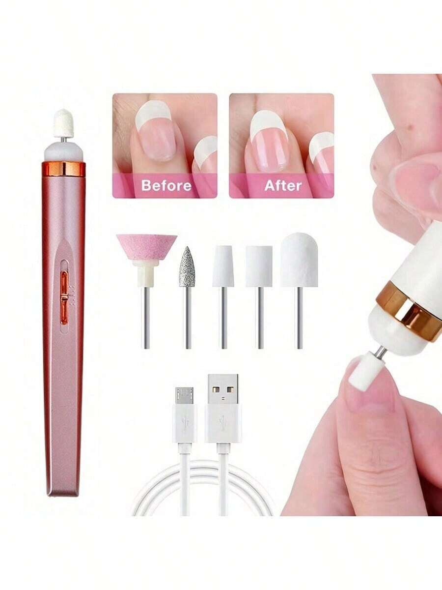 1 件 - Glamics - Glamics 美甲套装，5 合 1 Glamics 电动美甲修甲套装，2025 升级版 Glamics 电动专业美甲修甲机，Glamics 指甲钻，用于去除指甲死皮老茧（白色）