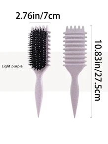 1 pieza Peine, hecho de tallos de nailon y trigo sarraceno, es un regalo perfecto para el Día de San Valentín. Presenta una función de masaje y se puede usar tanto en cabello seco como húmedo para desenredar y alisar el cabello sin nudos. Compacto y conveniente, fácil de transportar