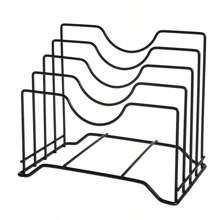 1pc Iron Pot Lid Rack, Multi-Layer Storage Shelf For Pot Lids, Cutting Boards, Kitchen Storage, Drain Rack, Multifunctional Wall-Mounted Organizer No-Drill