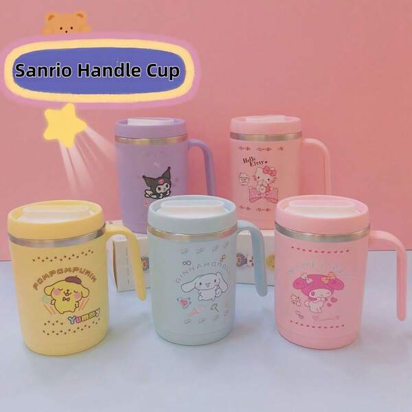 Sanrio Insulated Cup Fun Coffee Cup Men's And Women's High Beauty Water Cup Student Portable 304 Stainless Steel Office Cup Back To School
