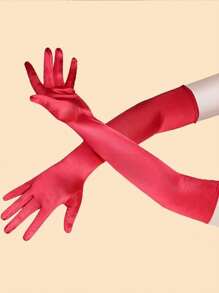 Gants de soleil élastiques en spandex, nouvelles manches de bras longues en satin couleur unie pour les mariages d'été