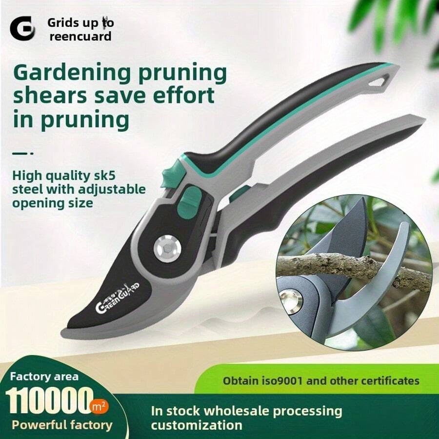 Garden Tools For Pruning Flowers, Featuring Double-Stop Shears Made Of SK5 Steel.