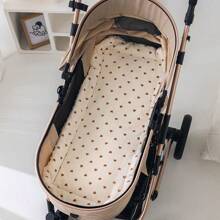 1pc Soft & Comfortable Boucle Stroller Blanket, Thickened Non-Slip Stroller Pad, Suitable For Crib & Bassinet, Reversible