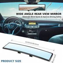 11.81 Inch Panoramic Convex Rearview Mirror, Specifically Designed For Cars, SUVs, And Trucks, Effectively Reducing Blind Spots