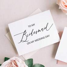 Bridesmaids For My Wedding Day, For My Maid Of Honor, Wedding Day Cards, Wedding Day Bridal Party, Thank You Cards, For My Maid Of Honor - Multicolor - View 2