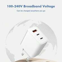 30W USB + Type-C Wall Charger Adapter, With 3.3FT/100cm USB-C To Type-C Charging Cable, Compatible With IPhone 16/15 Series, , , Charging Set (EU Plug) - EU C Type Plug(220-240V) - View 3