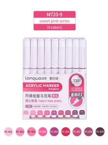 languo 9/96/126/196/240 Colors Acrylic Paint Markers, Multi-Color Options, Water-Based Acrylic Markers With Soft Brush Tips, Suitable For Fabric, Canvas, Rock, Glass, Wood, Paper, DIY Crafts, School & Art Supplies - Multicolor - View 22