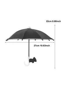 1 Piccolo ombrellino con supporto per telefono universale regolabile a ventosa a forma di porcellino, ripara dalla luce, per uso esterno anti-abbagliamento, realizzato in fibra di poliestere, anti-pioggia e anti-sole, con pellicola protettiva per lo schermo