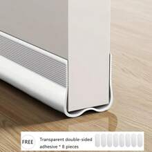 1 Roll Adjustable Multi-Color Door Bottom Seal Strip, Self-Adhesive Soundproof Door Gap Protector, Insect And Wind Proof Door Threshold Barrier, With Double-Sided Adhesive Tape (Includes User Manual) - Multicolor - View 9