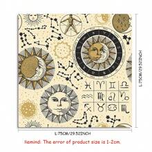 1pc Elegant Sun And Moon Mandala Tarot Cloth - Vibrant Starry Altar Decor, Made Of Polyester Fabric, Ideal For Divination, Pendulum Boards, Witchcraft - Suitable For Halloween, Christmas And More Uses, Tablecloth, Ritual Cloth, Gift