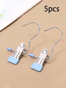 10pcs Of Stainless Steel Clothes Clip, Laundry Clothes Nail With Hook, Portable Hanging Clothes Clip, Wardrobe Organizer, Hanger Halloween Decorations Halloween Costumes Autumn Decor Festival Decor