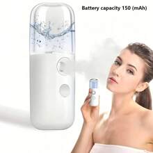 30ml Mini Nano Facial Mist Sprayer, Portable Face Steamer With USB Nano Mist Nozzle, Handheld Face Mister Humidifier For Skin Care, Makeup - White, Blue, Pink