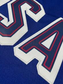 Men's Embroidered Basketball Jersey 6 Blue Casual Sleeveless Vest V-Neck T-Shirt Party Sports Top