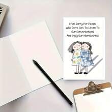 1 张适合任何场合的趣味友谊贺卡 - 适合生日、母亲节、父亲节、感谢和祝好运的多功能贺卡，非常适合送给最好的朋友、姐妹和亲密的朋友 - 适合她的幽默多功能贺卡