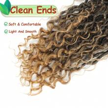 Goddess Faux Locs Crochet Hair 18Inch For Women, Long Goddess Locs Crochet Hair, Boho Style Locs, River Locs Crochet Hair With Curly Ends