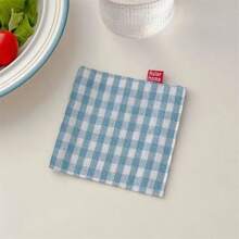 1pc 2-In-1 Square Coaster - Ins Style/Countryside Style, Double-Layered Fabric Insulation Pad, Non-Slip Mat, Decorative Mat, Absorbent Pad, Suitable For Dining Table, Living Room, Bedroom Decor And Use