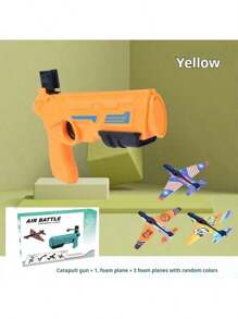 1 套发射飞机飞行玩具 - 户外飞行玩具 - 泡沫飞机玩具 - 弹射飞机 - 长飞行距离 - 随机颜色迷你飞机 - 生日礼物 - 圣诞礼物 - 完美礼物