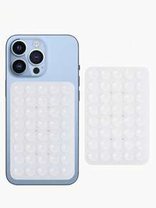 40pcs Silicone Double-Sided Suction Cup Phone Holder - Non-Slip Suction Cup Sticker, Self-Adhesive Suction Cup Pad, Mobile Phone Non-Slip Sticker, Power Bank Back Sticker Compatible With IPhone, Android Phone, Gift For Birthday, Family, Friends Phone Stand, Phone Accessories - Clear - View 12